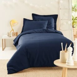 Drap Plat Percale De Coton (180 Cm) Cali Bleu Marine 3 Drap Plat Percale De Coton (180 Cm) Cali Bleu Marine -Eminza drap plat point bourdon 180 x 290 cm cali marine 108773 1637849289