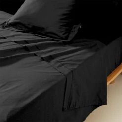 Drap Plat Percale De Coton (270 Cm) Cali Noir