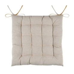 Coussin De Chaise Carré Duo Jaune Safran 2 Coussin De Chaise Carré Duo Jaune Safran -Eminza duo galette 16pts 40x40 curry lin 129831 1688982415