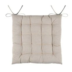 Coussin De Chaise Carré Duo Vert -Eminza duo galette 16pts 40x40 vert lin 129824 1688981215