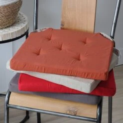 Galette De Chaise Scratch Carrée Duo Rose Poudré -Eminza duo galette velcro 38x38x4 poudre souris 129536 1688391385