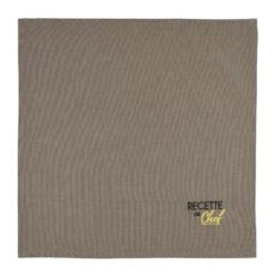 Lot De 2 Serviettes Coton Duo Jaune Moutarde -Eminza duo lot 2 serviettes 40x40 moutarde taupe 110570 1639398888