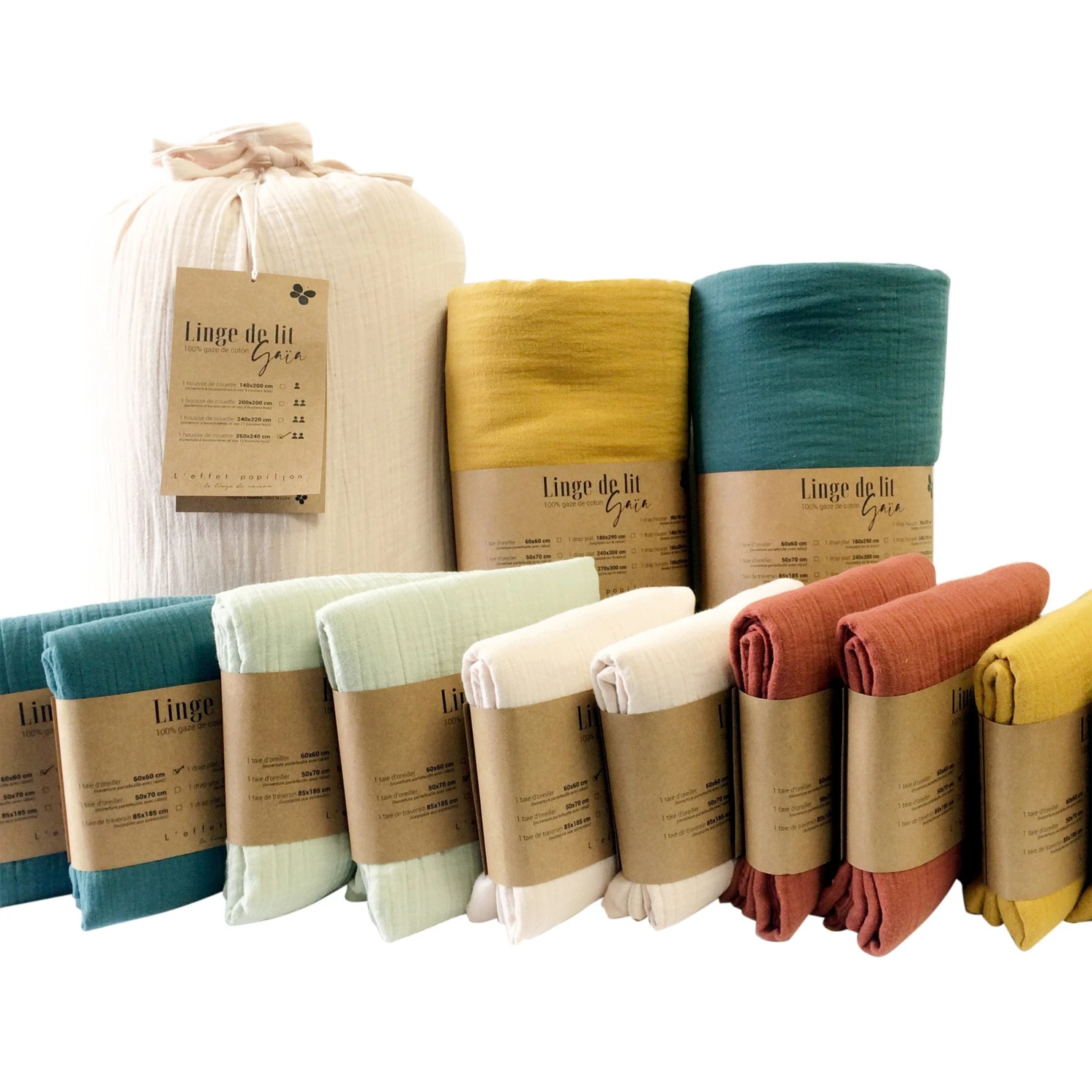 Edredon gaze de coton (150 x 150 cm) Gaïa Vert romarin Edredon Gaze De Coton (150 X 150 Cm) Gaïa Vert Romarin -Eminza edredon gaze de coton 150 x 150 cm ga a vert romarin 109487 1636015070