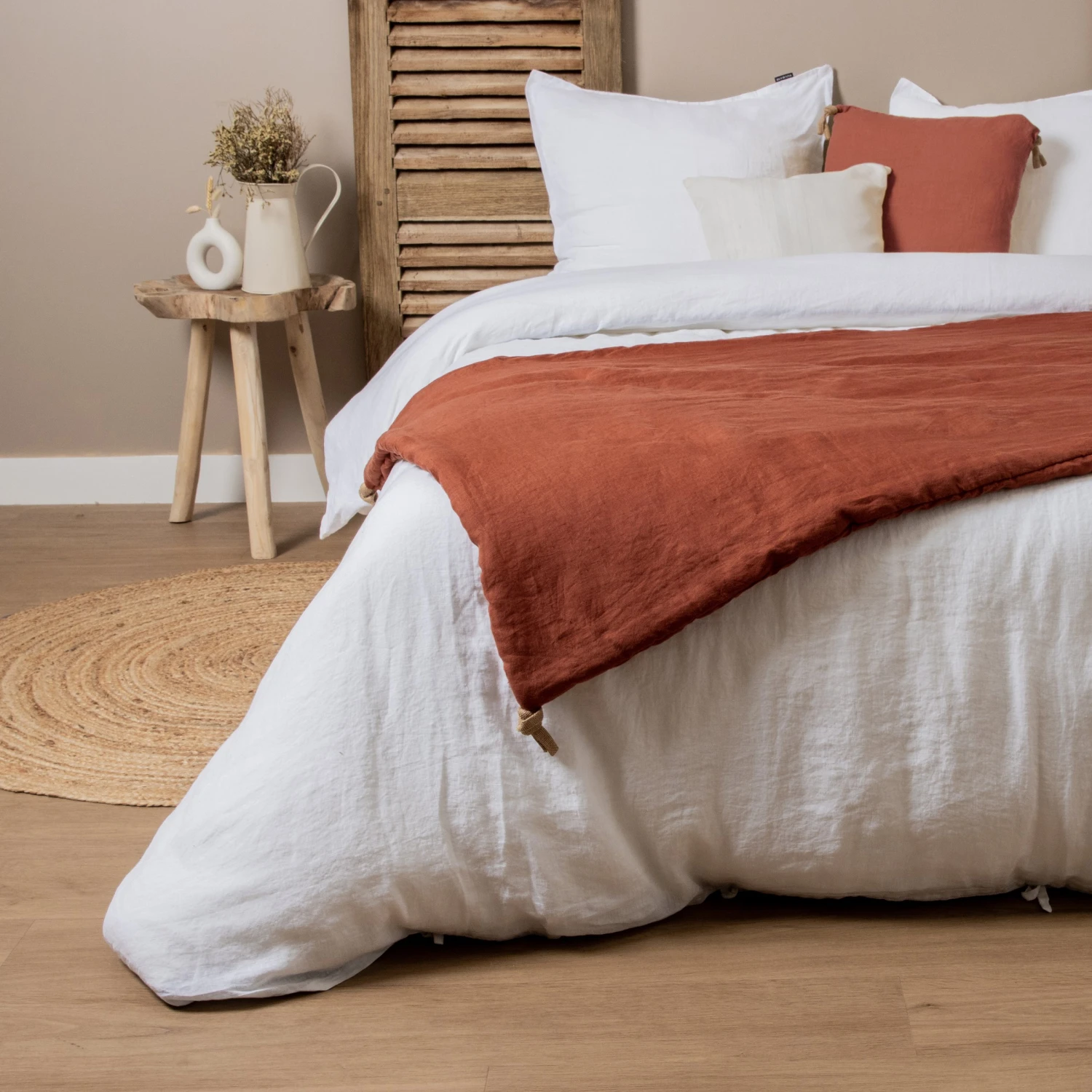 Edredon lin lavé (90 x 200 cm) Louise Terracotta Edredon Lin Lavé (90 X 200 Cm) Louise Terracotta -Eminza edredon lin lav 90 x 200 cm louise terracotta 127710 1687443763