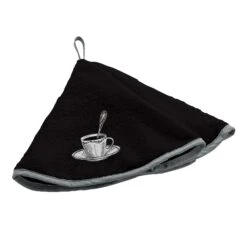 Essuie-main éponge Tasse Noir