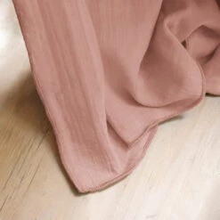 Nappe Rectangulaire Gaze De Coton (L250 Cm) Gaïa Rose Pêche 3 Nappe Rectangulaire Gaze De Coton (L250 Cm) Gaïa Rose Pêche -Eminza gaia rideau rosepeche zoom2 claire v3