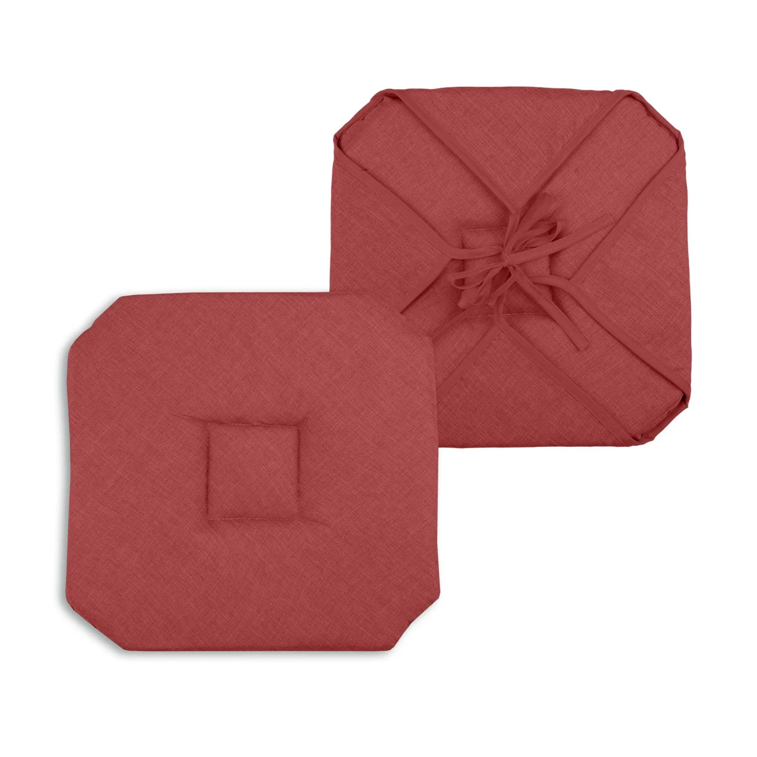 Galette de chaise carrée à rabats Béa Rouge carmin Galette De Chaise Carrée à Rabats Béa Rouge Carmin -Eminza galette de chaise b a rouge carmin 72382 1651750969