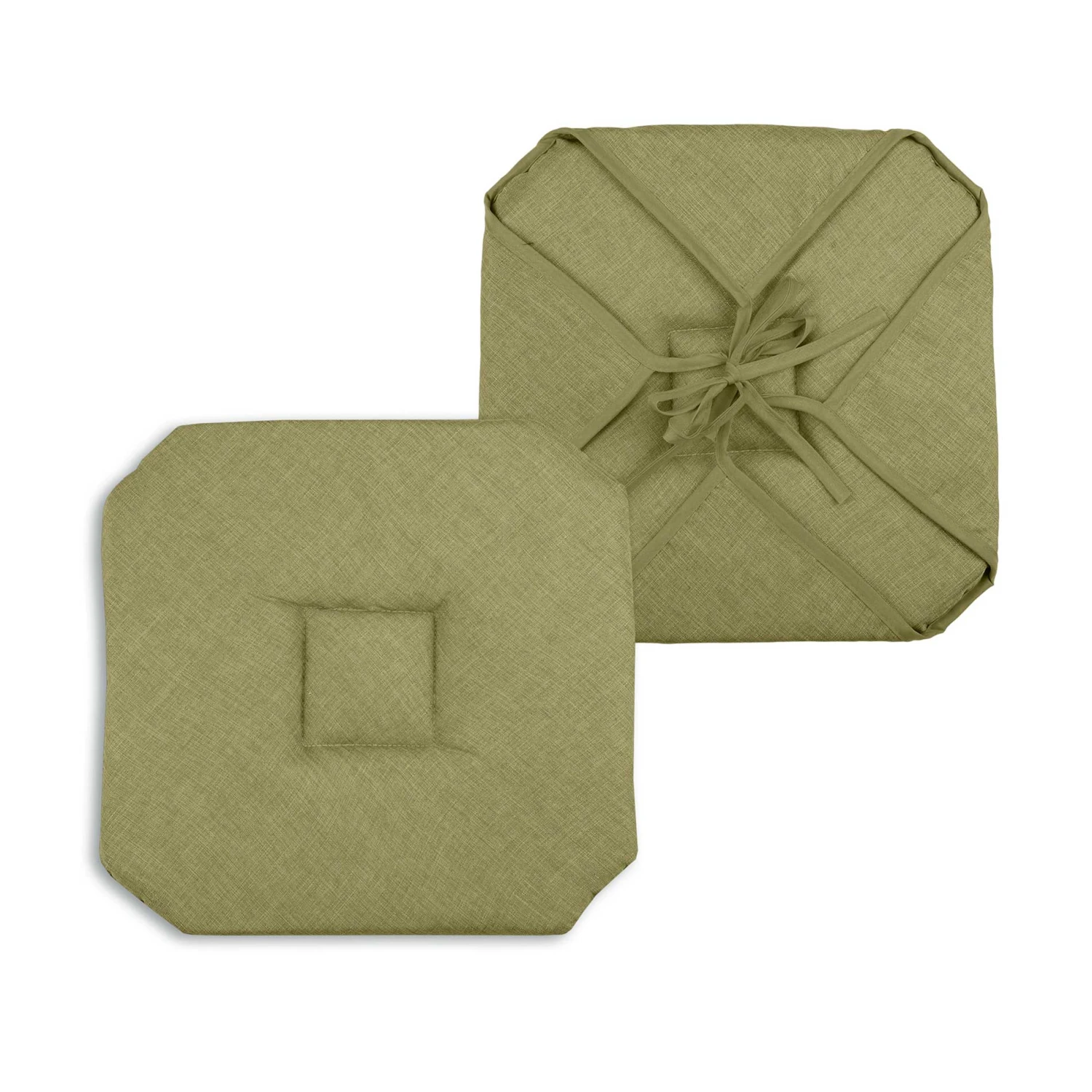 Galette de chaise carrée à rabats Béa Vert kaki Galette De Chaise Carrée à Rabats Béa Vert Kaki -Eminza galette de chaise b a vert kaki 72384 1651750924