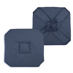 Galette De Chaise Carrée à Rabats Béa Bleu Marine