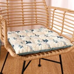 Coussin De Chaise Vegetalis Bleu Lagon