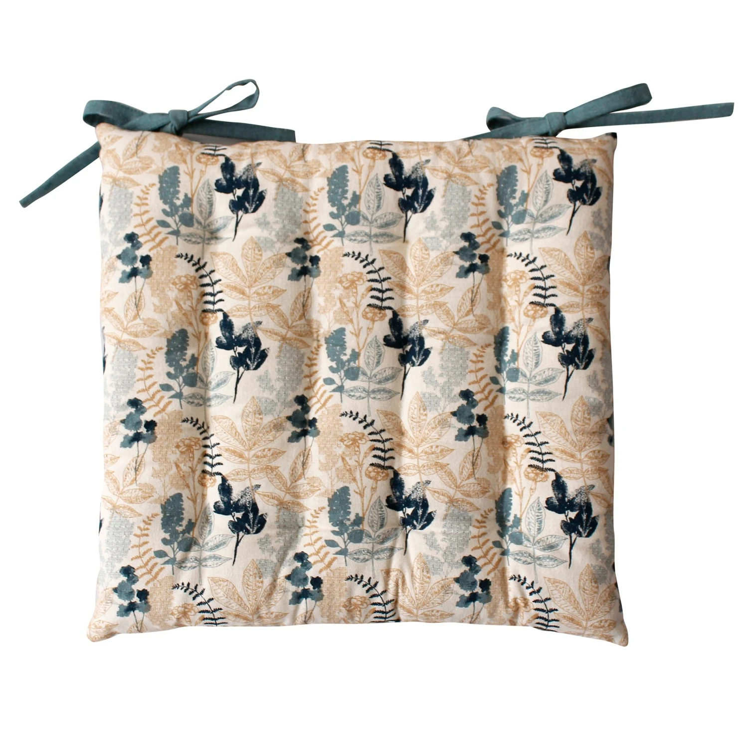 Coussin de chaise Vegetalis Bleu lagon Coussin De Chaise Vegetalis Bleu Lagon -Eminza galette pique vegetalis 100 coton garnissage 100 coton recycl 38 x38cm lagon 120904 1659514155