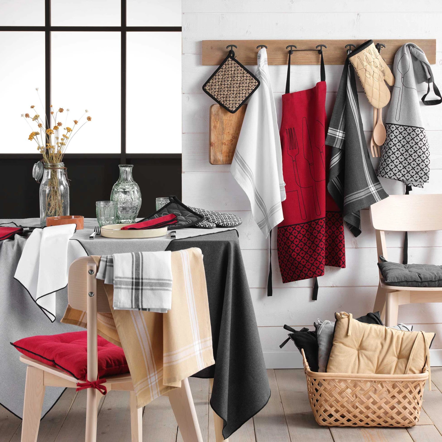 Gant et manique coton recyclé Cuisiline Gris chiné Gant Et Manique Coton Recyclé Cuisiline Gris Chiné -Eminza gant et manique 18 x 28 cm 20 x 20 cm cuisiline gris chine coton recycl imprim 126066 1673341124