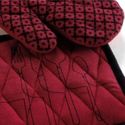 Gant Et Manique Coton Recyclé Cuisiline Bordeaux -Eminza gant et manique coton recycl cuisiline bordeaux 126069 1674461627