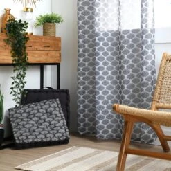 Voilage (140 X 260 Cm) Greenmood Noir