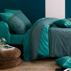 Taie De Traversin Percale De Coton (L200 Cm) Gustav Vert émeraude