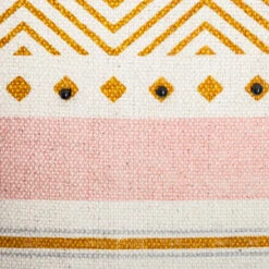 Housse De Coussin Carrée (40 Cm) Rayur Perle Jaune Ocre 2 Housse De Coussin Carrée (40 Cm) Rayur Perle Jaune Ocre -Eminza housse cous rayur perle 40x40 67967 2