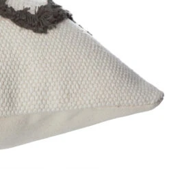 Housse De Coussin Carrée (40 Cm) Wave Grise -Eminza housse cous tuff gr 40x40 63785 2