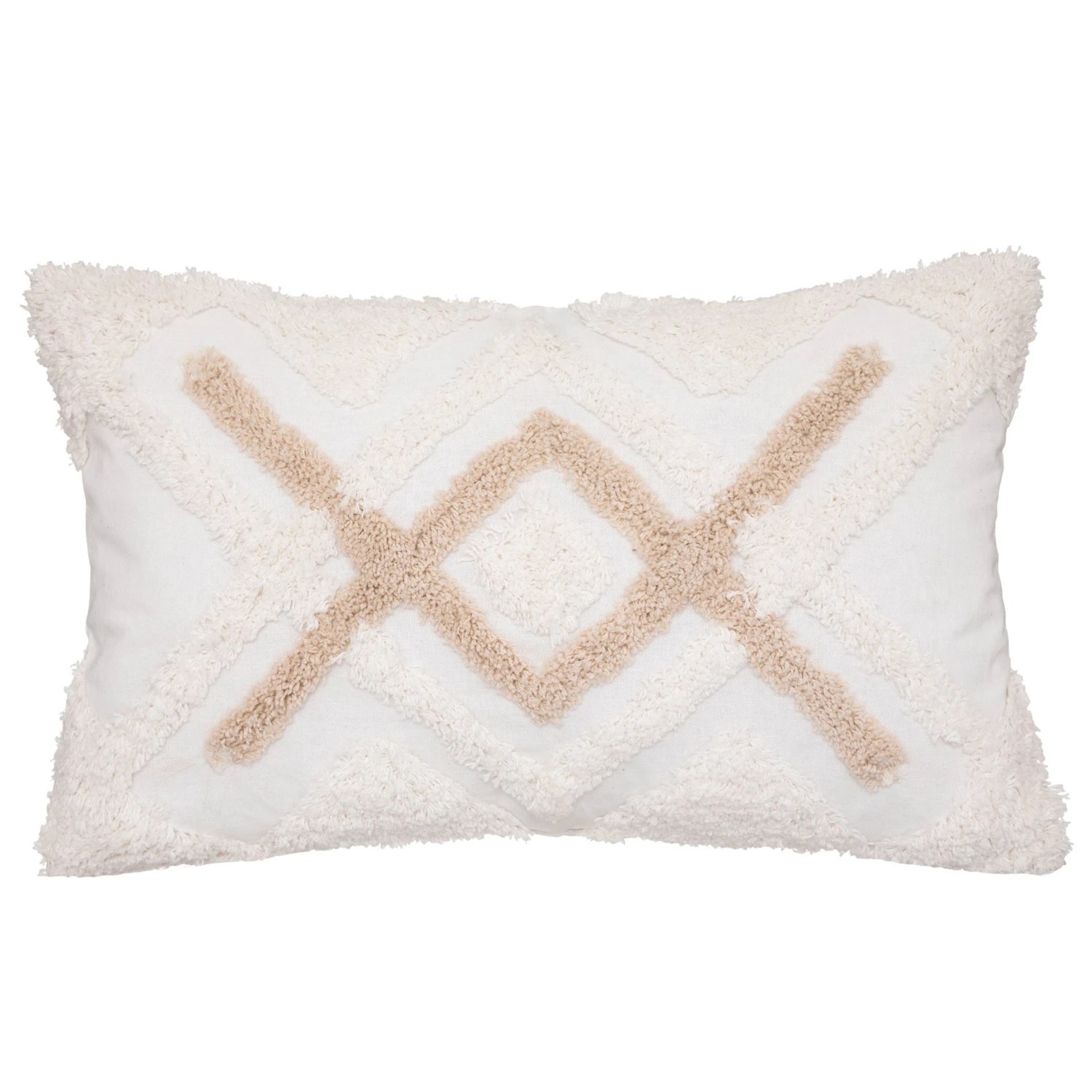 Housse de coussin rectangulaire (50 cm) Rory Ivoire Housse De Coussin Rectangulaire (50 Cm) Rory Ivoire -Eminza housse cous tufte 30x50 119599 1657185304