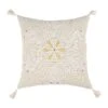 Housse De Coussin Carrée (40 Cm) Mandala Ecru