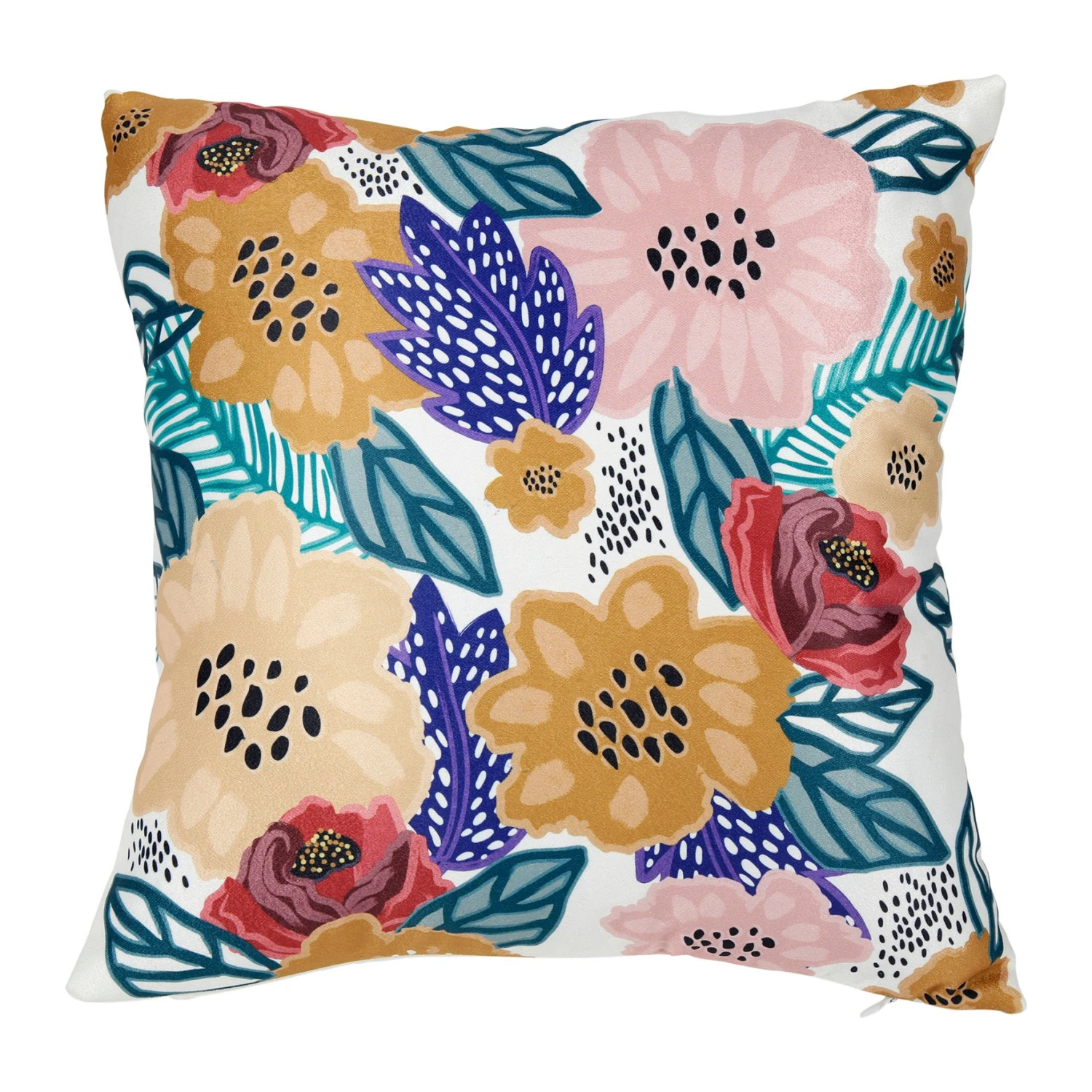 Housse de coussin carrée (40 cm) Flowers Multicolore Housse De Coussin Carrée (40 Cm) Flowers Multicolore -Eminza housse coussin flowers multi 40x40cm 121297 1659685488