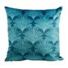 Housse De Coussin Carrée (40 Cm) Paon Bleue