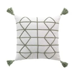 Housse De Coussin Carrée Coton (40 Cm) Soho Verte