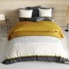 Housse De Couette Et Deux Taies Coton (200 Cm) Rizzo Jaune Ocre