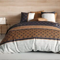 Housse De Couette Et Deux Taies Coton (240 Cm) Toffee Beige