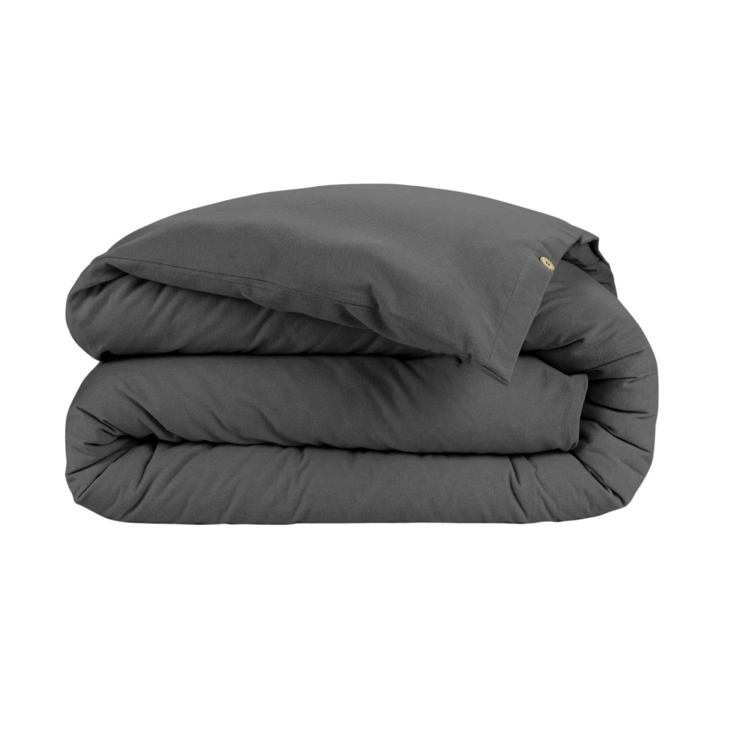 Housse de couette flanelle de coton (140 cm) Théa Gris anthracite Housse De Couette Flanelle De Coton (140 Cm) Théa Gris Anthracite -Eminza housse de couette flanelle de coton 140 cm th a gris anthracite 122512 1663749421