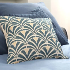 Housse De Coussin Carrée (40 Cm) Dory Bleue