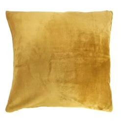 Housse De Coussin Carrée (40 Cm) Doudou Jaune Moutarde