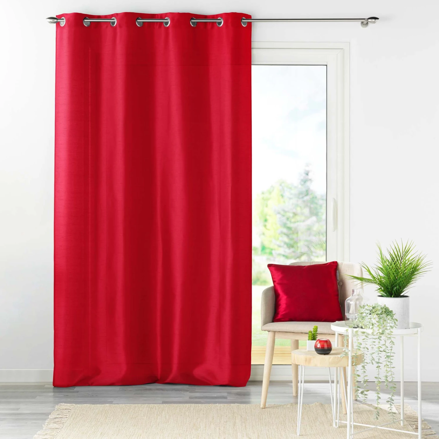 Housse de coussin carrée (40 cm) Shantung Shana Rouge Housse De Coussin Carrée (40 Cm) Shantung Shana Rouge -Eminza housse de coussin 40 cm shantung shana rouge 48575 1669794622
