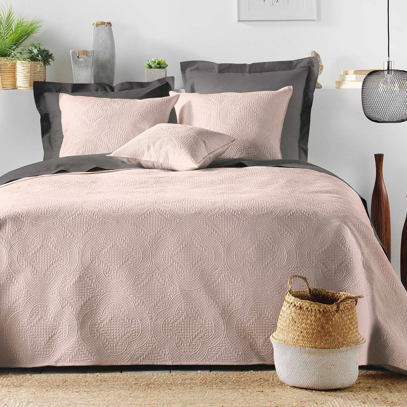 Housse de coussin (60 cm) Romane Rose Housse De Coussin (60 Cm) Romane Rose -Eminza housse de coussin 60 cm romane rose 131306 1695216824