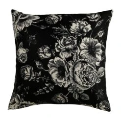 Housse De Coussin Carrée (40 Cm) Rose Noire