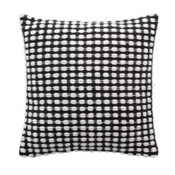 Housse De Coussin Carrée Coton (40 Cm) Greta Noire