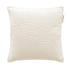 Housse De Coussin Carrée Velours (40 Cm) Solange Ecru