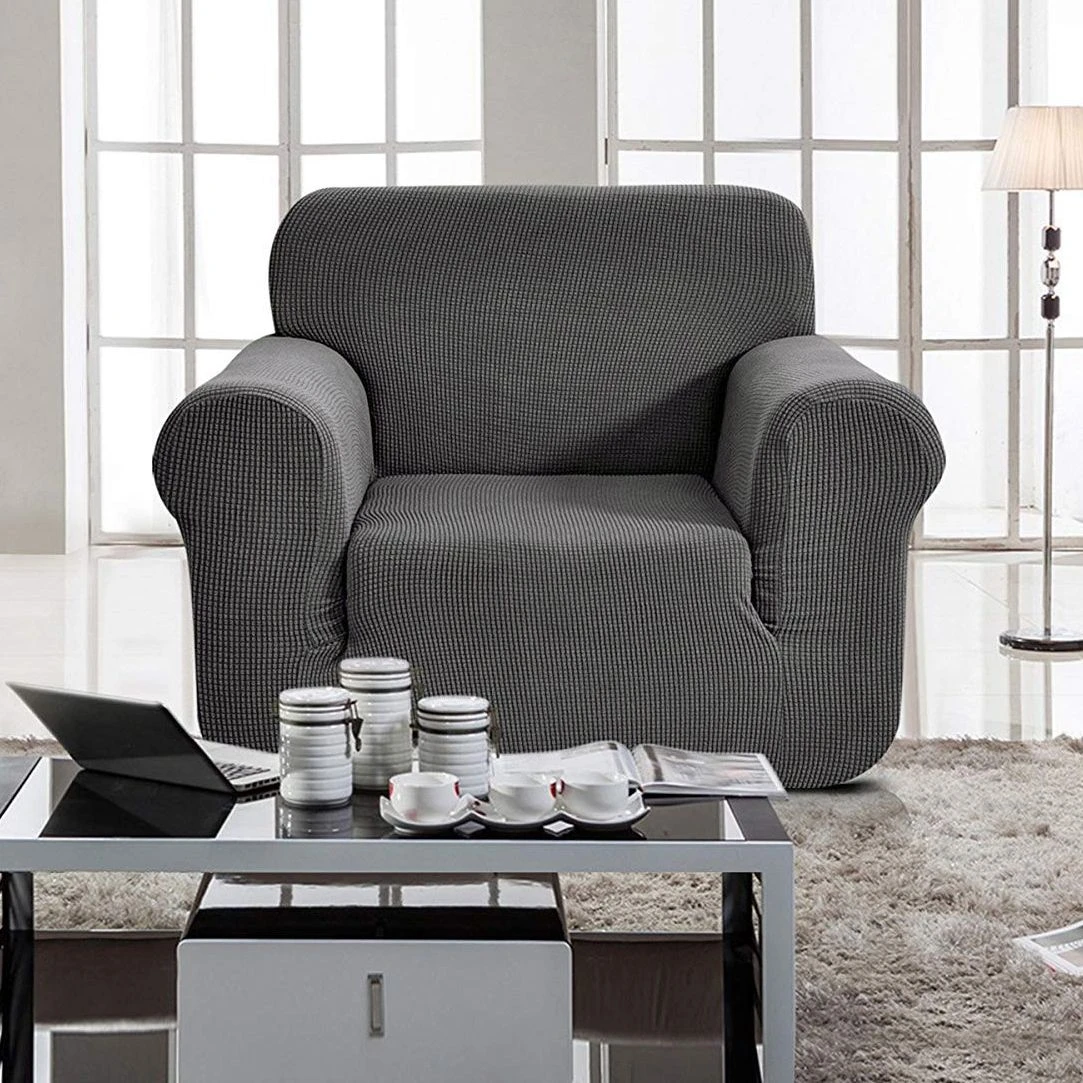 Housse de fauteuil extensible Prisca Gris acier Housse De Fauteuil Extensible Prisca Gris Acier -Eminza housse de fauteuil extensible prisca gris acier 70100 5 1587117488