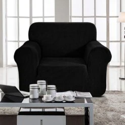 Housse De Fauteuil Extensible Prisca Noir ébène
