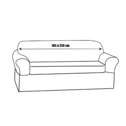 Housse De Canapé Extensible Prisca Marron Ficelle -Eminza housse pour canap ficele 70101 3