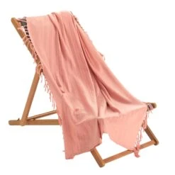 Jeté De Canapé (150 Cm) Lilia Rose Pêche