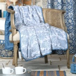 Plaid (160 Cm) Julianne Bleu