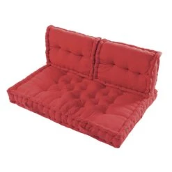 Kit Coussins Palette (L120 Cm) Pixel Rouge Cerise -Eminza kit coussins palette anti uv l120 cm pixel rouge cerise 97639 1622454863