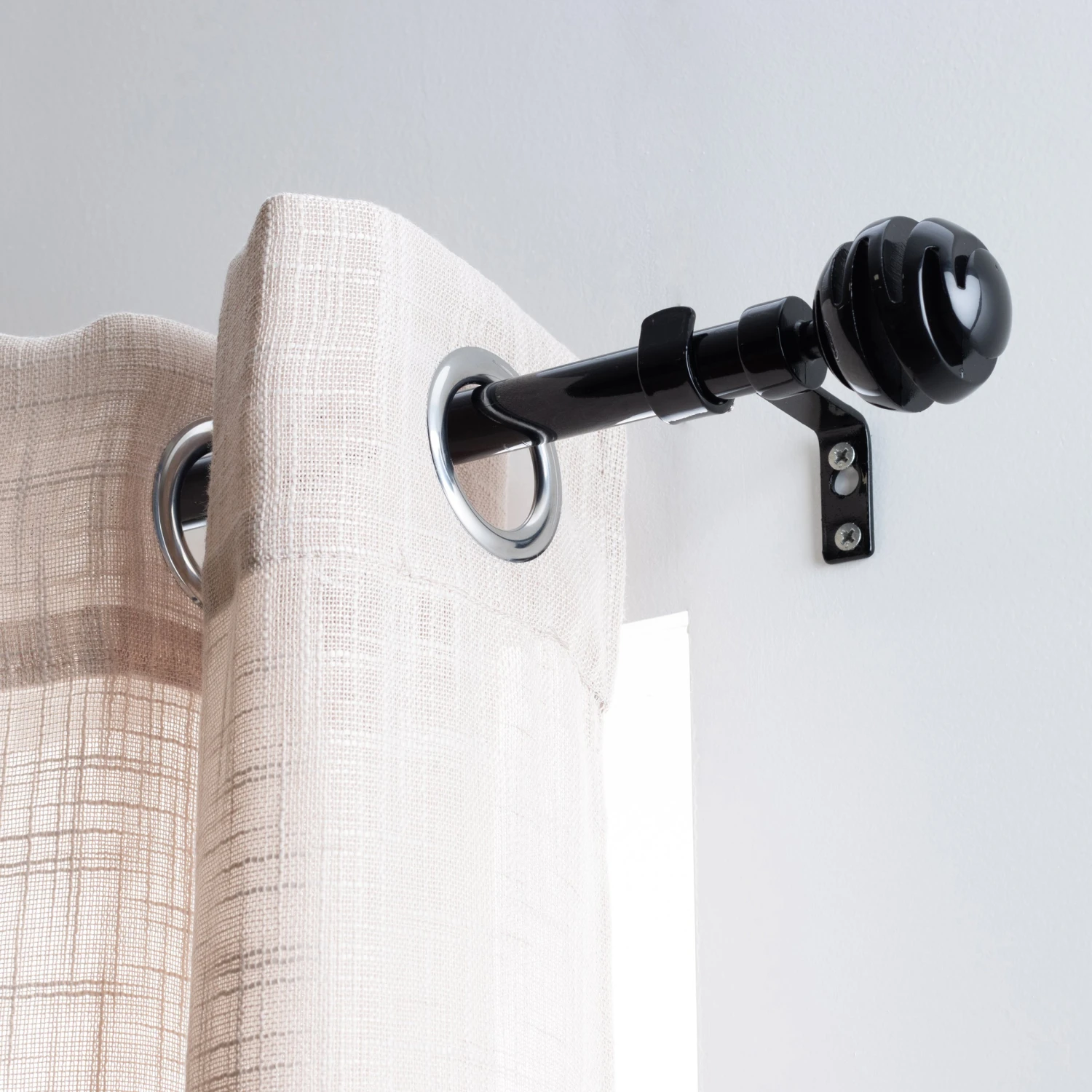 Kit de tringle extensible (L210 - L380 cm / D19 mm) Villalouise Noir laqué Kit De Tringle Extensible (L210 - L380 Cm / D19 Mm) Villalouise Noir Laqué -Eminza kit de tringle extensible l210 l380 cm d19 mm villalouise noir laqu 58038 1683796504