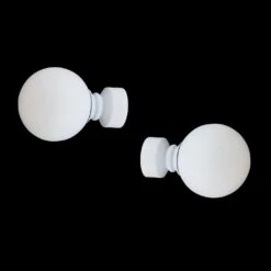 Lot De 2 Embouts Tringle (D28 Mm) Lino Eddison Blanc