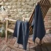 Lot De 2 Essuie-mains Gaze De Coton (70 Cm) Gaïa Bleu Nuit