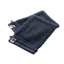 Lot De 2 Gants De Toilette Coton Bio Garance Bleu Nuit -Eminza lot de 2 gants 15 x 21 cm garance minuit coton bio 112235 1641218819
