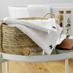 Lot De 2 Gants De Toilette Coton Bio Garance Blanc Chantilly