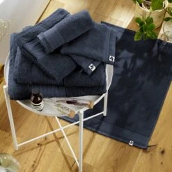 Lot De 2 Gants De Toilette Coton Bio Garance Bleu Nuit -Eminza lot de 2 gants de toilette coton bio garance bleu nuit 112235 1641818742