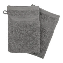 Lot De 2 Gants De Toilette Vita Anthracite