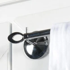 Lot De 2 Supports Adhésifs Métal Chrome